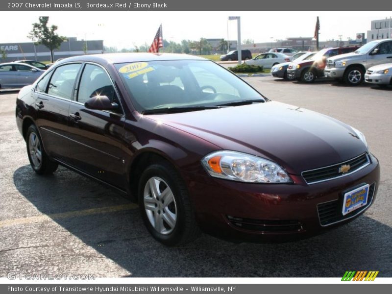 Bordeaux Red / Ebony Black 2007 Chevrolet Impala LS