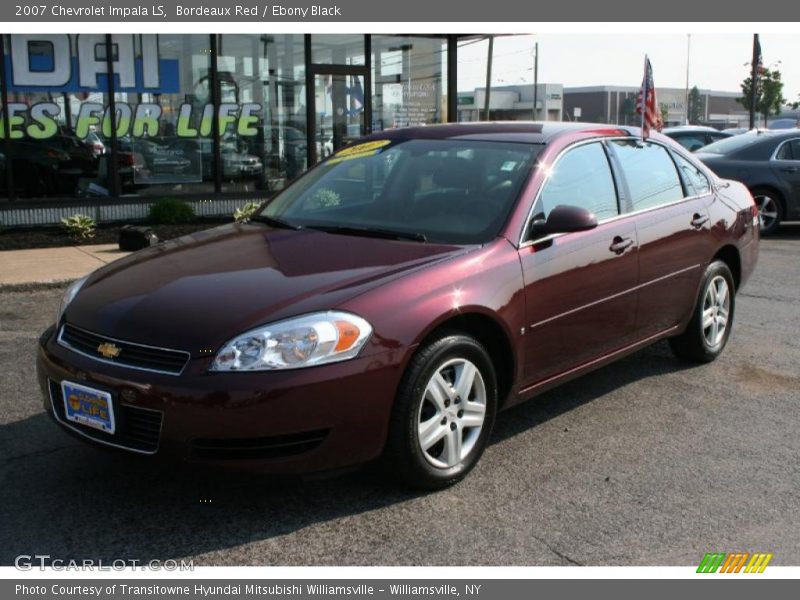 Bordeaux Red / Ebony Black 2007 Chevrolet Impala LS