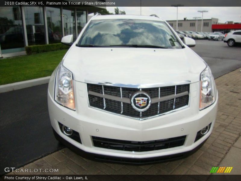 Platinum Ice Tricoat / Shale/Brownstone 2010 Cadillac SRX V6