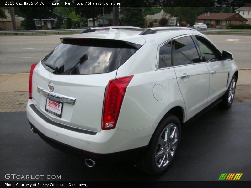 Platinum Ice Tricoat / Shale/Brownstone 2010 Cadillac SRX V6