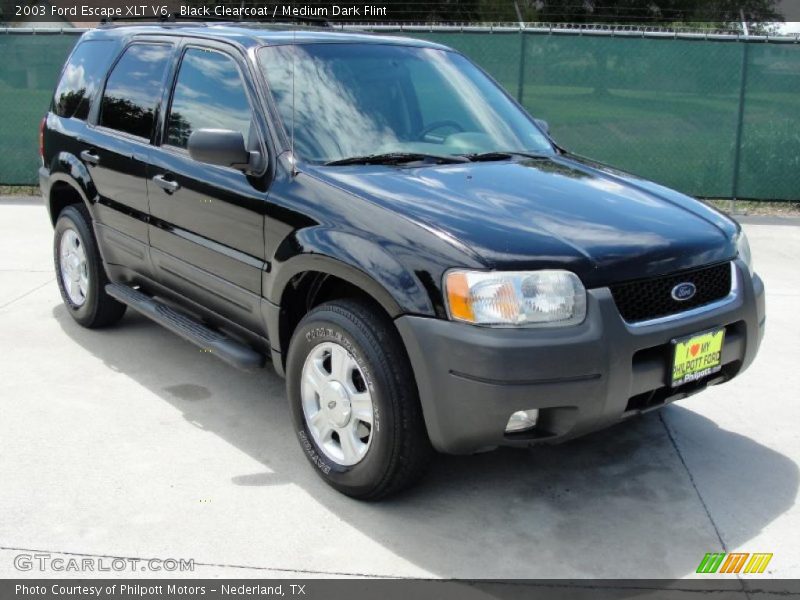 Black Clearcoat / Medium Dark Flint 2003 Ford Escape XLT V6