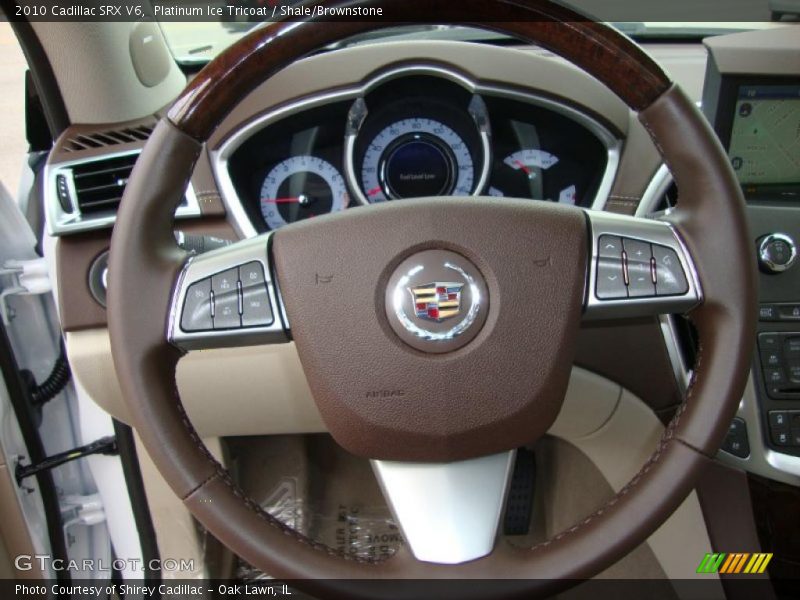 Platinum Ice Tricoat / Shale/Brownstone 2010 Cadillac SRX V6