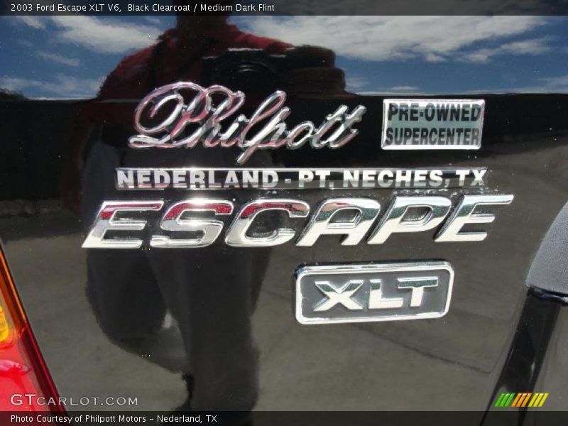 Black Clearcoat / Medium Dark Flint 2003 Ford Escape XLT V6