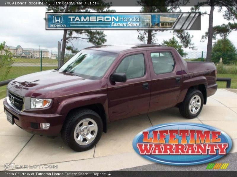 Dark Cherry Pearl / Beige 2009 Honda Ridgeline RT