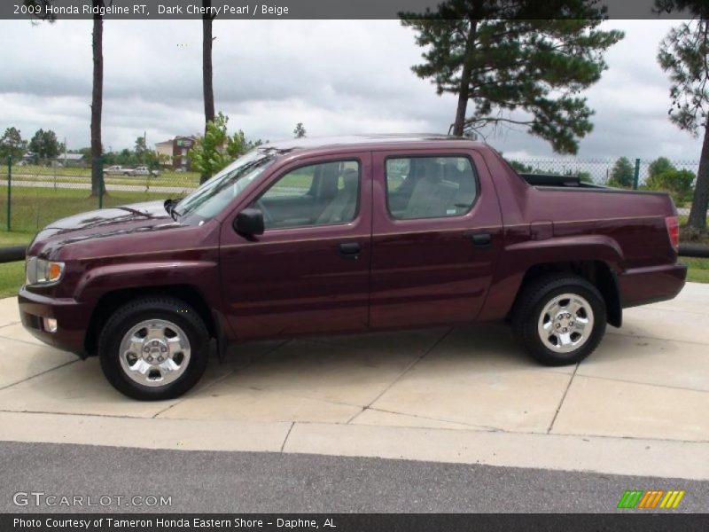 Dark Cherry Pearl / Beige 2009 Honda Ridgeline RT