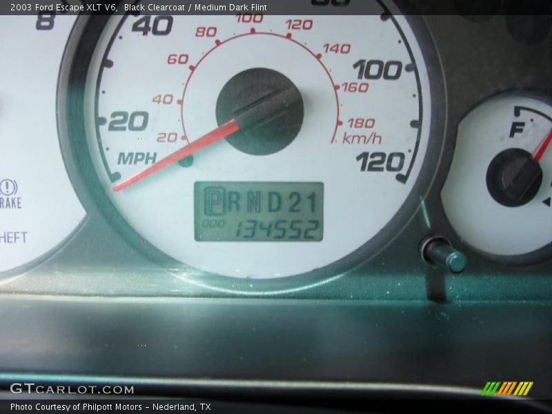 Black Clearcoat / Medium Dark Flint 2003 Ford Escape XLT V6