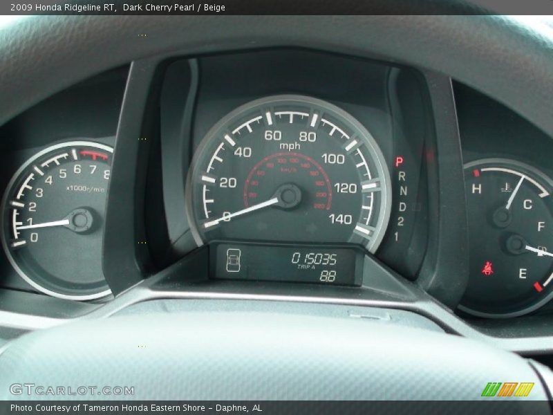 Dark Cherry Pearl / Beige 2009 Honda Ridgeline RT