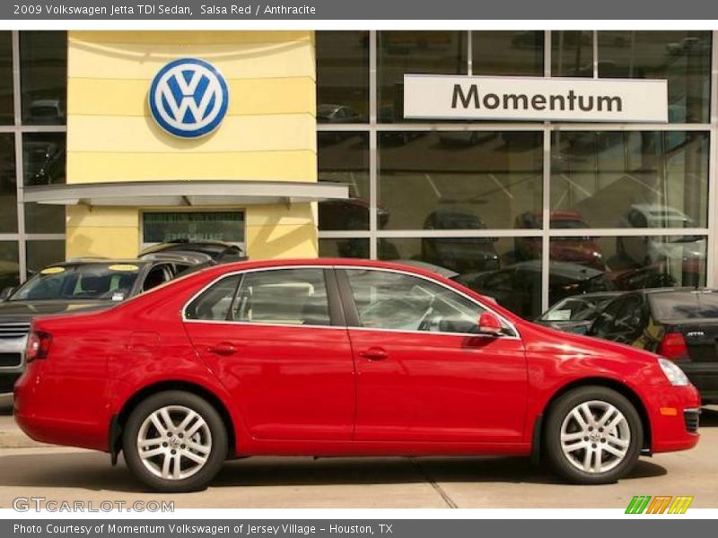 Salsa Red / Anthracite 2009 Volkswagen Jetta TDI Sedan