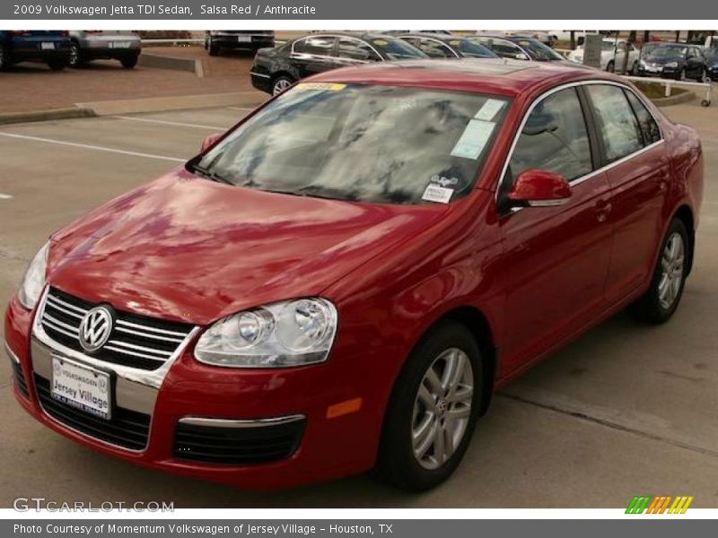 Salsa Red / Anthracite 2009 Volkswagen Jetta TDI Sedan