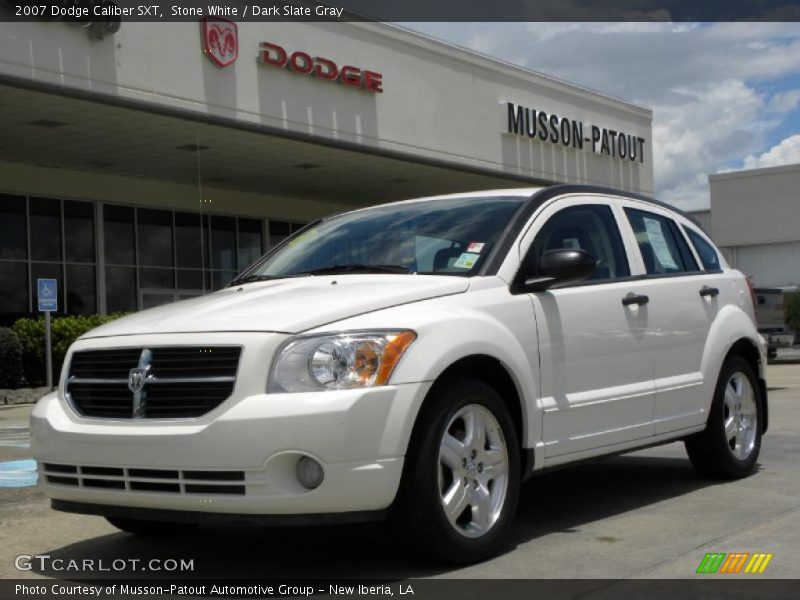Stone White / Dark Slate Gray 2007 Dodge Caliber SXT