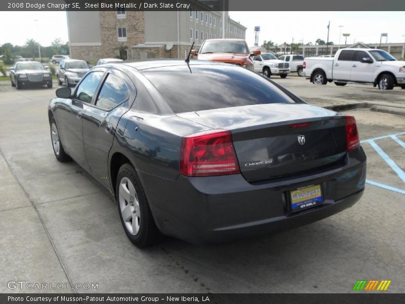 Steel Blue Metallic / Dark Slate Gray 2008 Dodge Charger SE
