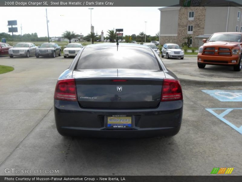 Steel Blue Metallic / Dark Slate Gray 2008 Dodge Charger SE