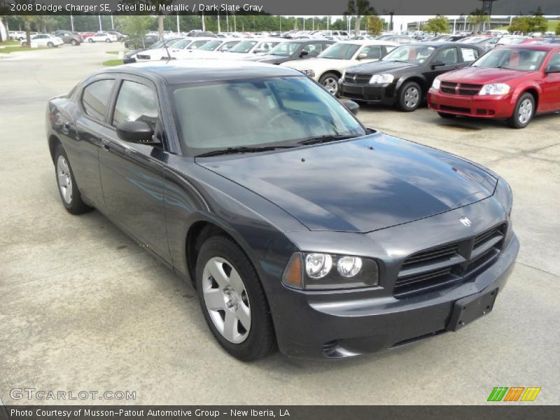 Steel Blue Metallic / Dark Slate Gray 2008 Dodge Charger SE