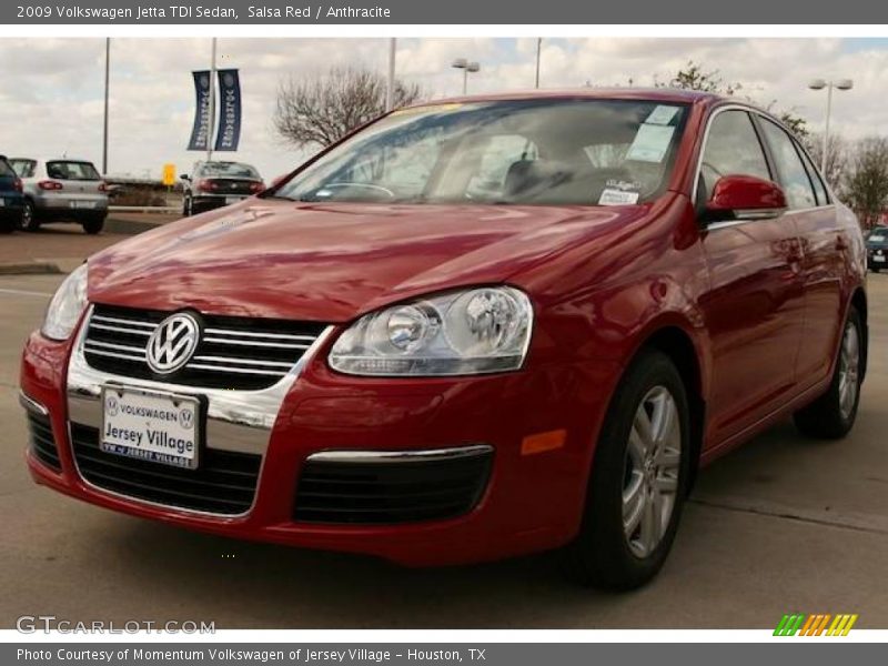 Salsa Red / Anthracite 2009 Volkswagen Jetta TDI Sedan