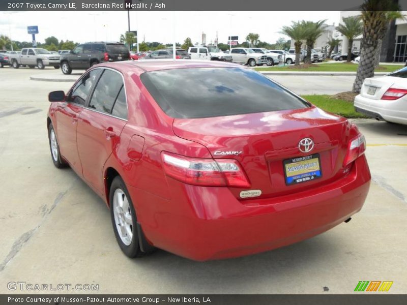 Barcelona Red Metallic / Ash 2007 Toyota Camry LE