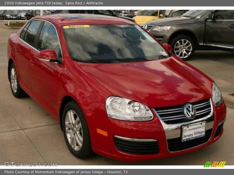 Salsa Red / Anthracite 2009 Volkswagen Jetta TDI Sedan