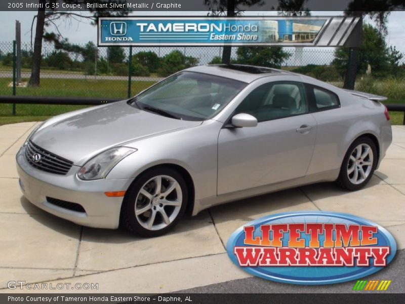 Brilliant Silver Metallic / Graphite 2005 Infiniti G 35 Coupe
