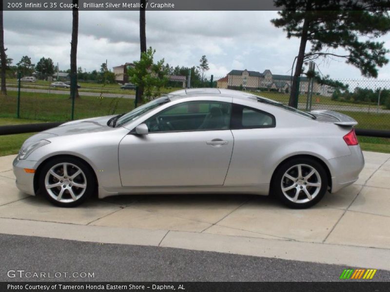 Brilliant Silver Metallic / Graphite 2005 Infiniti G 35 Coupe