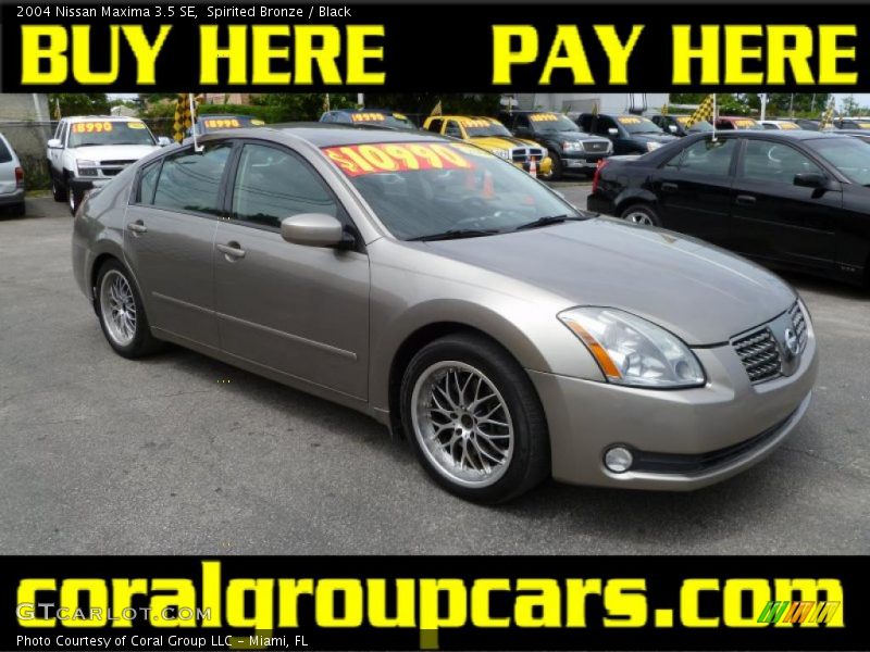 Spirited Bronze / Black 2004 Nissan Maxima 3.5 SE
