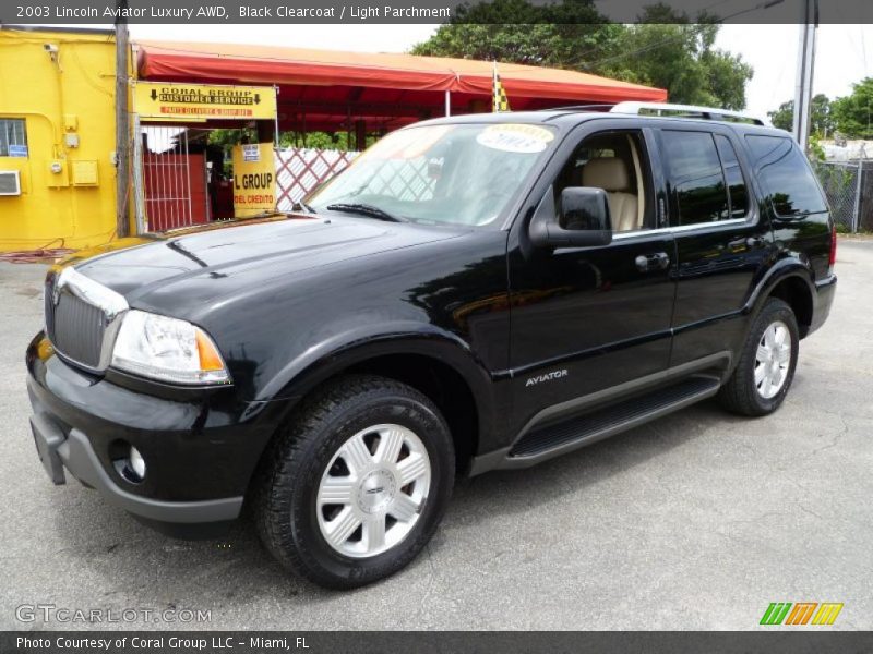 Black Clearcoat / Light Parchment 2003 Lincoln Aviator Luxury AWD