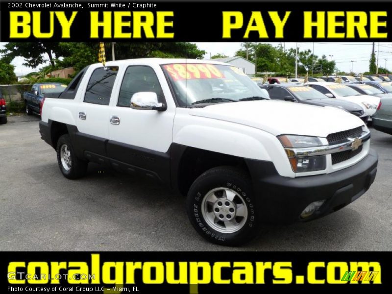 Summit White / Graphite 2002 Chevrolet Avalanche