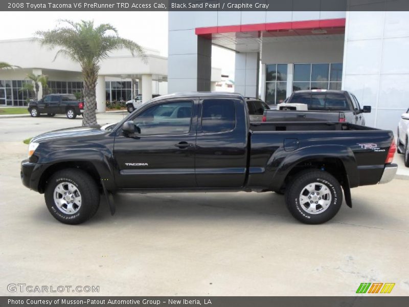 Black Sand Pearl / Graphite Gray 2008 Toyota Tacoma V6 PreRunner TRD Access Cab