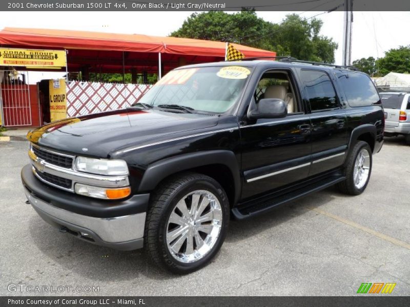 Onyx Black / Light Gray/Neutral 2001 Chevrolet Suburban 1500 LT 4x4