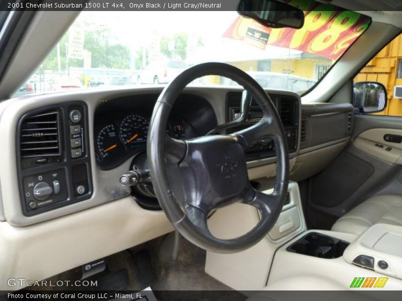 Onyx Black / Light Gray/Neutral 2001 Chevrolet Suburban 1500 LT 4x4