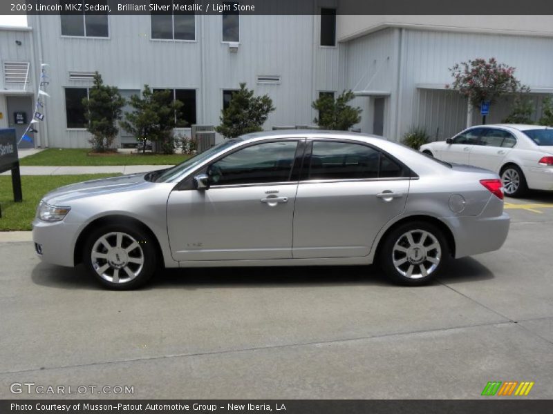 Brilliant Silver Metallic / Light Stone 2009 Lincoln MKZ Sedan