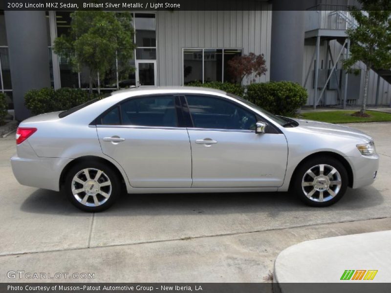 Brilliant Silver Metallic / Light Stone 2009 Lincoln MKZ Sedan