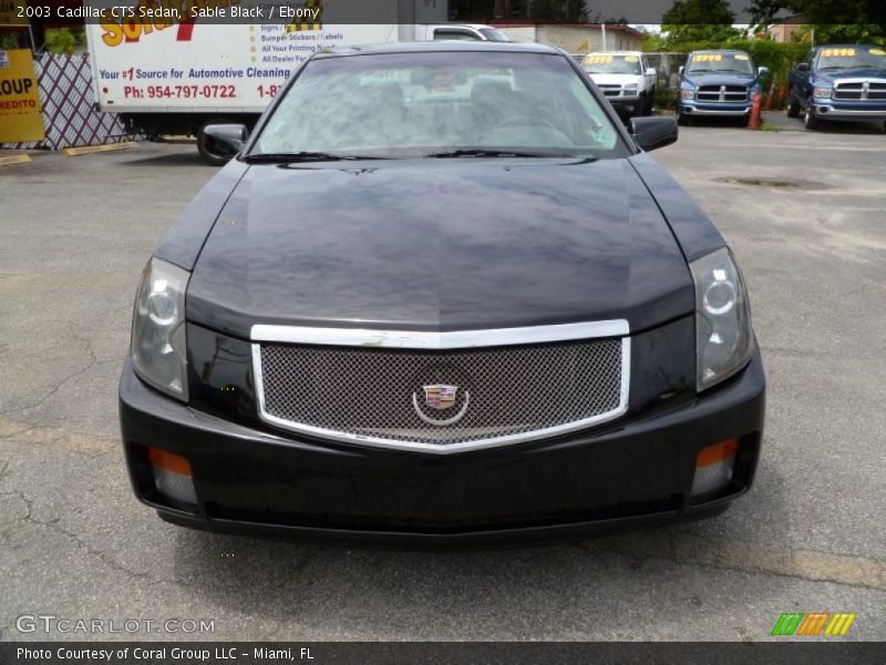 Sable Black / Ebony 2003 Cadillac CTS Sedan
