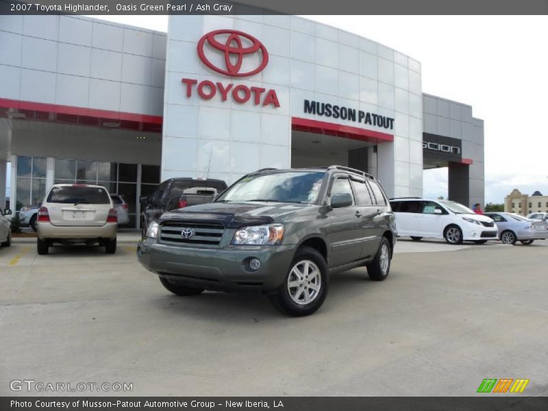 Oasis Green Pearl / Ash Gray 2007 Toyota Highlander