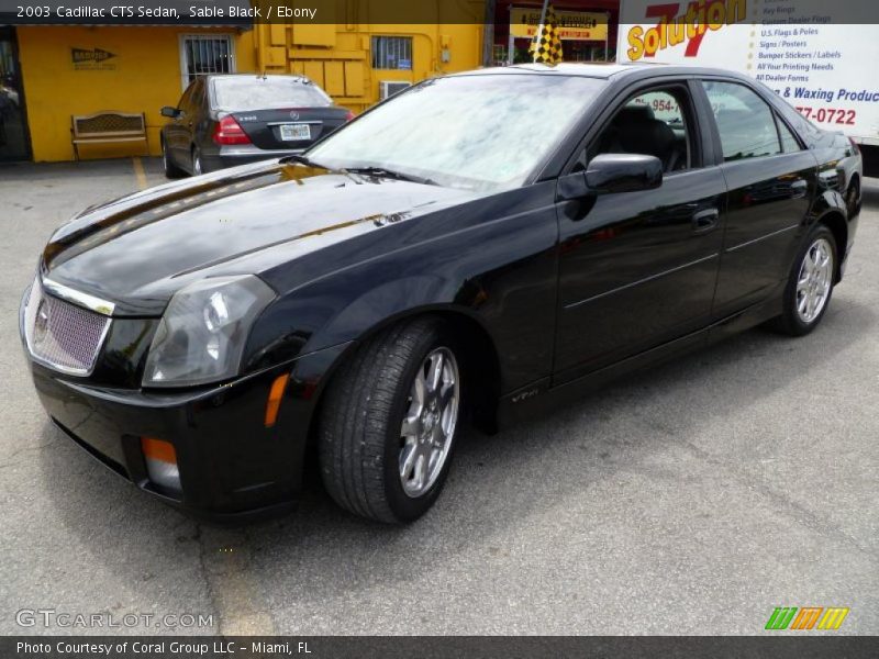 Sable Black / Ebony 2003 Cadillac CTS Sedan