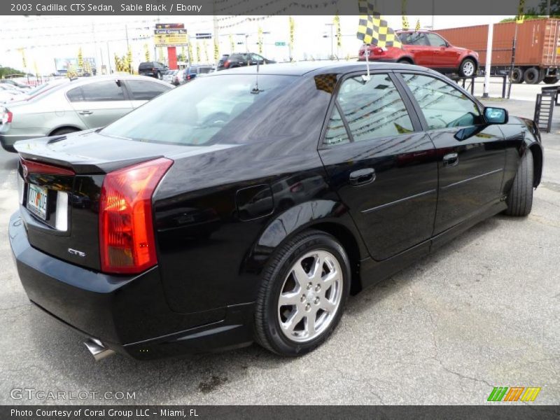 Sable Black / Ebony 2003 Cadillac CTS Sedan