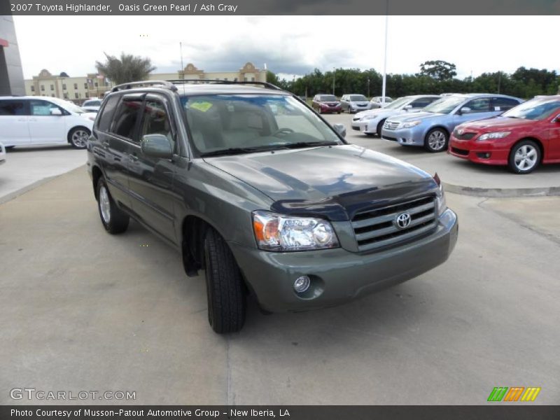 Oasis Green Pearl / Ash Gray 2007 Toyota Highlander