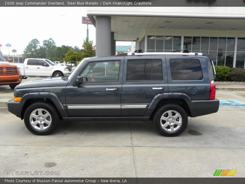 Steel Blue Metallic / Dark Khaki/Light Graystone 2008 Jeep Commander Overland