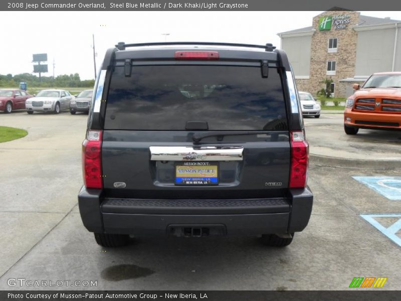 Steel Blue Metallic / Dark Khaki/Light Graystone 2008 Jeep Commander Overland