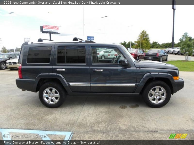 Steel Blue Metallic / Dark Khaki/Light Graystone 2008 Jeep Commander Overland