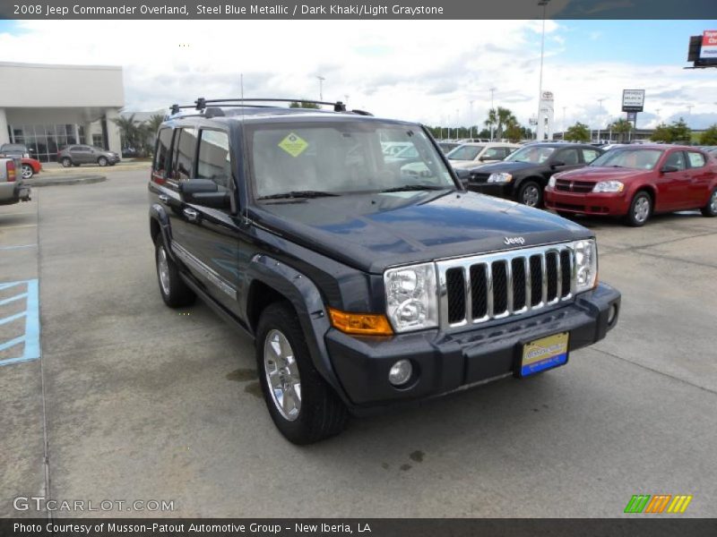Steel Blue Metallic / Dark Khaki/Light Graystone 2008 Jeep Commander Overland