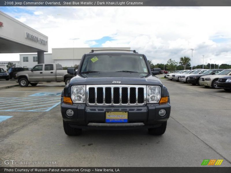 Steel Blue Metallic / Dark Khaki/Light Graystone 2008 Jeep Commander Overland
