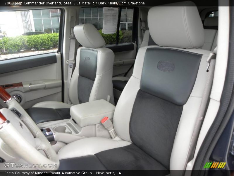 Steel Blue Metallic / Dark Khaki/Light Graystone 2008 Jeep Commander Overland