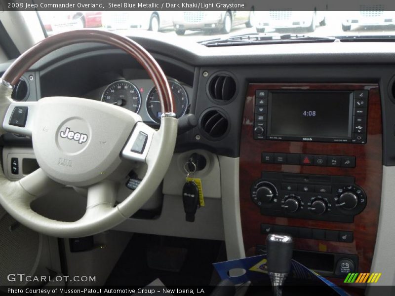 Steel Blue Metallic / Dark Khaki/Light Graystone 2008 Jeep Commander Overland