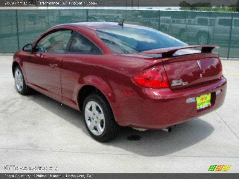 Performance Red Tintcoat / Ebony 2009 Pontiac G5