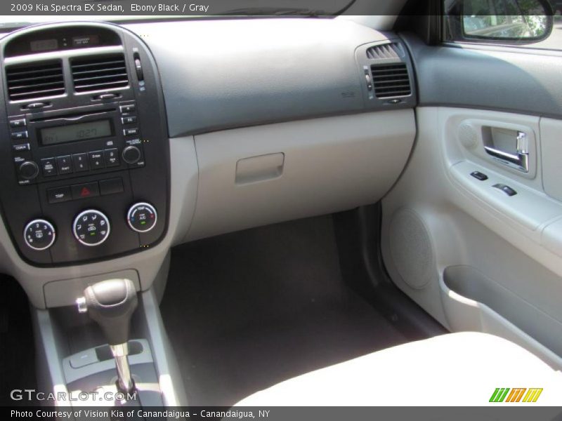 Ebony Black / Gray 2009 Kia Spectra EX Sedan