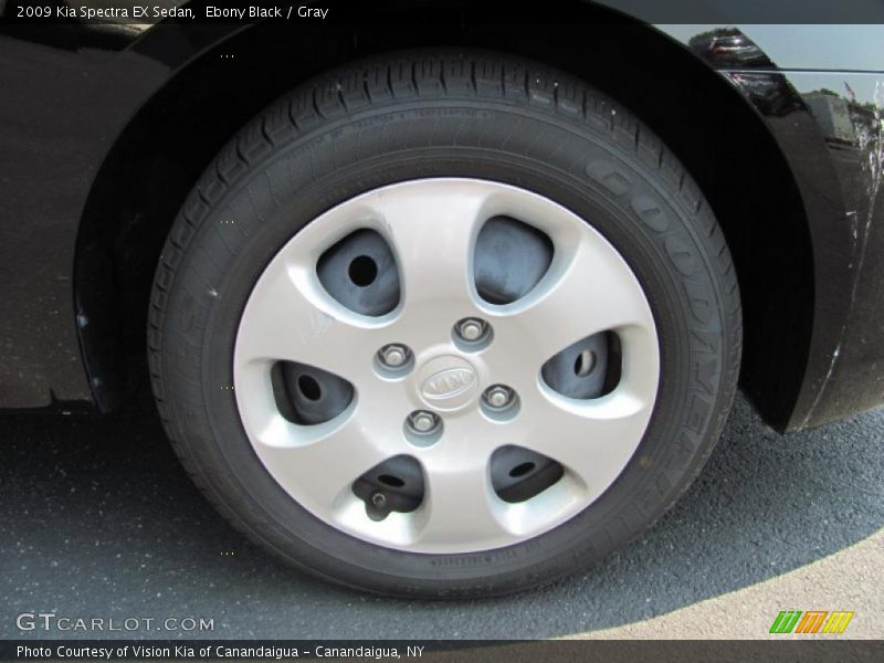 Ebony Black / Gray 2009 Kia Spectra EX Sedan