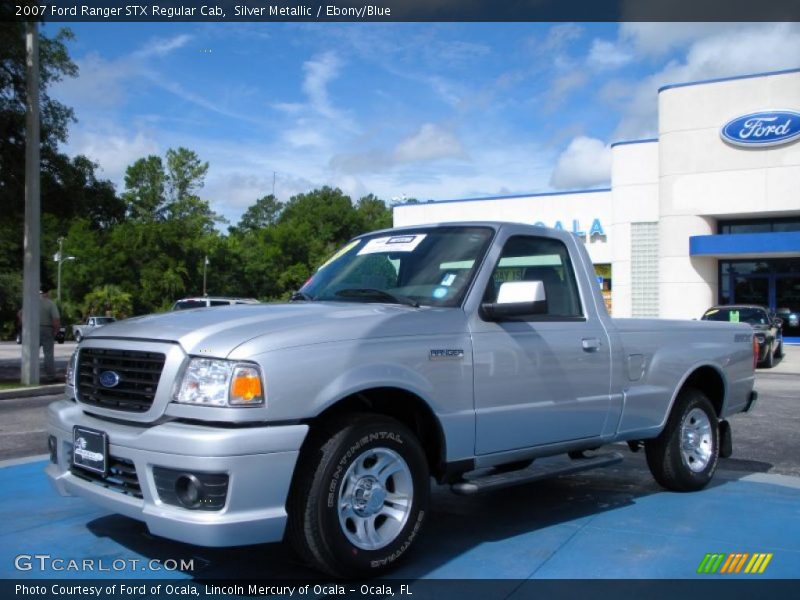 Silver Metallic / Ebony/Blue 2007 Ford Ranger STX Regular Cab