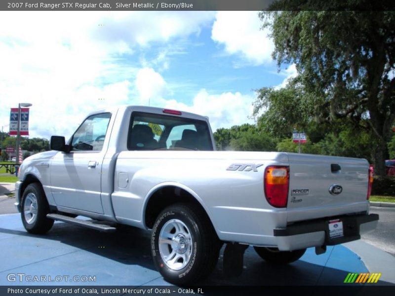 Silver Metallic / Ebony/Blue 2007 Ford Ranger STX Regular Cab
