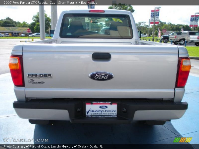 Silver Metallic / Ebony/Blue 2007 Ford Ranger STX Regular Cab