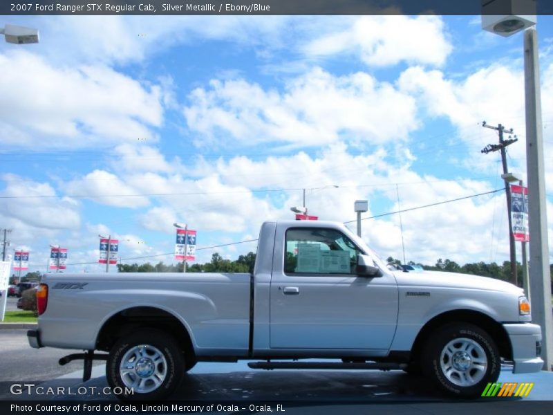 Silver Metallic / Ebony/Blue 2007 Ford Ranger STX Regular Cab