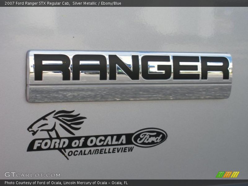 Silver Metallic / Ebony/Blue 2007 Ford Ranger STX Regular Cab